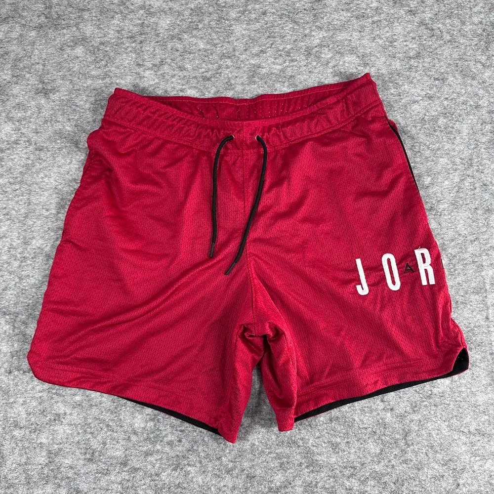 Jordan Mesh Basketball‎ Shorts Mens Medium Red Black Standard Fit